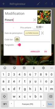 DontEat ScreenShot Edit Produit